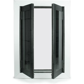 Large Swing Dog Door - Rustproof Solid Aluminum Frame - Luxury Pet Door for Wooden and Metal Doors - Lockable Security Slide Panel - Energy Efficient and Easy to Install for Interior or Exterior