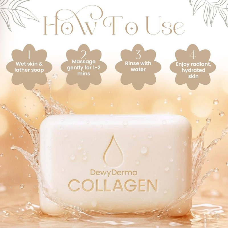 100% Pure Collagen Bar Soap For Men & Women |