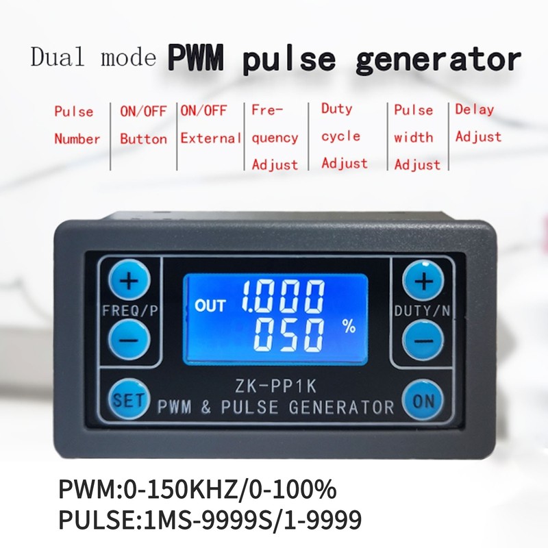 Dual Mode LCD PWM Signal Generator PWM Pulse Frequency Duty
