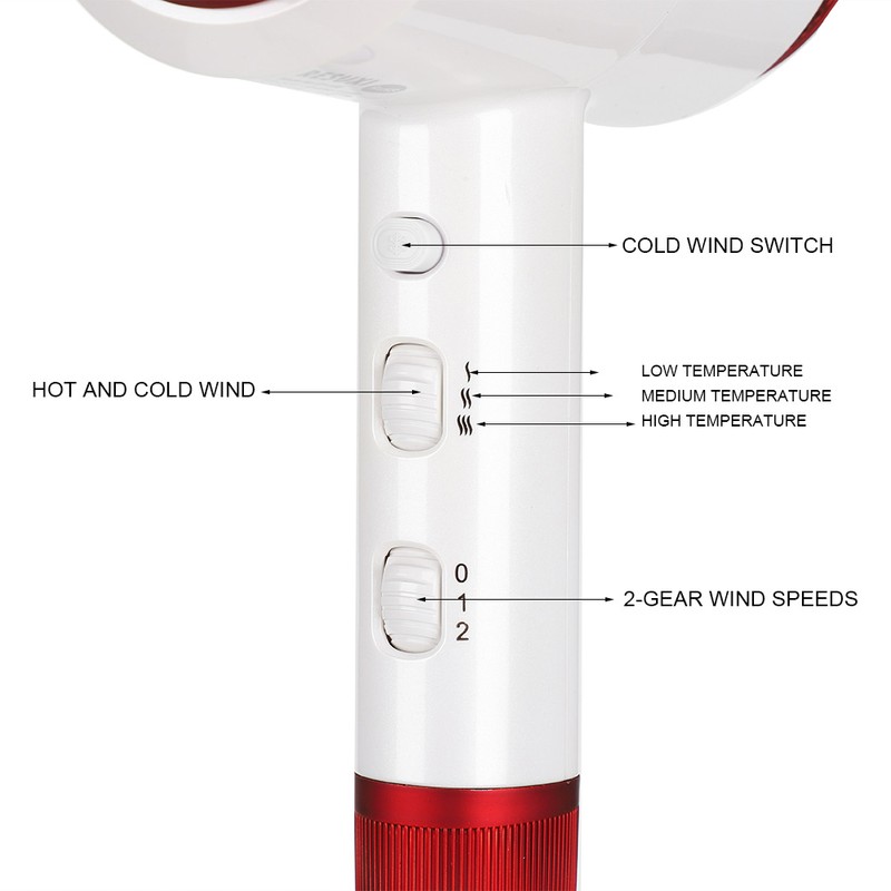 Professional High Power Hair Dryer Negative Ion Quick Dry Household