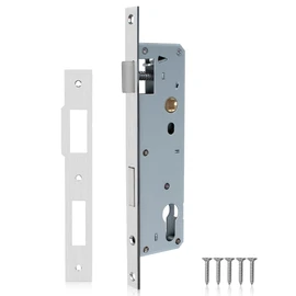 Bwintech 1 Pcs Stainless Steel 9235 Mortice Lock, 92MM Center 35MM Backset Lock Body, Satin Nickel Frame Door Lock for Internal and External Doors