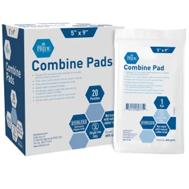MED PRIDE Nonstick Sterile Abd Combine Pads 5x9 in (5 X 9 in) Extra Absorbent Surgical Dressing for Heavy Leakage (20 20 Count (Pack of 1))