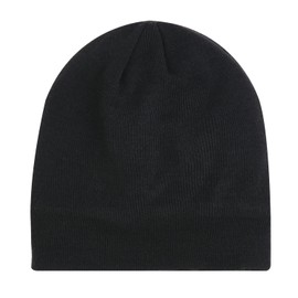 Otafuku Glove Winter Knit Hat [Fleece Knit Knitting Thinsulate Thermal Single Type Beanie] B-12 Black One Size Fits Most