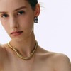 Vermeil brass one-touch earrings OTEP24507R white / 버메일 브라스 원터치