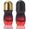 PurYupearl 2Pcs 30ML Red Deodorant Roller Bottle Empty,Glass Roller Bottles