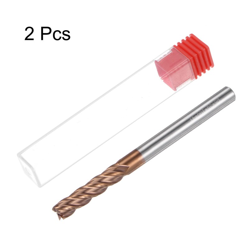 sourcing map 2pcs Carbide Square End Mills 8mm (5/16") Dia
