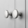 LONTAN Pack of 15 Furniture Knobs, Matt Silver Cupboard Knobs,