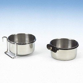 Nobby Stainless Steel Bird Bowl with Screw-Holder, 0.15 Litre