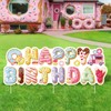 Donut Birthday Decorations Yard Sign with Stakes Sweet Birthday Party