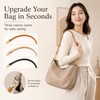 Genuine Leather Short Shoulder Strap Replacement, Brown Rolled Handle Compatible