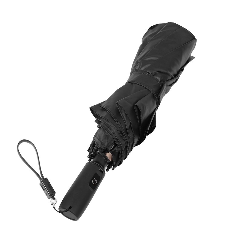 Portable Umbrella with Fan 8 Fiberglass Ribs Windproof Umbrella for