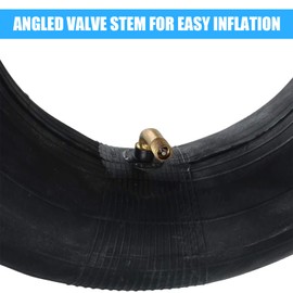 (2 PACK) 4.10/3.50-4 Inner Tube with TR-87 Bent Valve Stem,Replacement for Hand Trucks, Dolly, Lawn Mowers, Wheelbarrows, Generators, Utility Carts