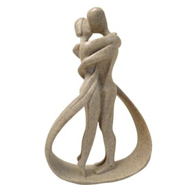 PIGPIGFLY Couple Hugging Statue, Decorative Figures,Living Room,Home Store Decoration,Modern Abstract Art Sculptures Decoration,Office Decorations,Polyresin,Gift(Sandstone)