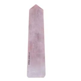 Rose Quartz, 3-4 Inch, 8 Faceted, Crystal Towers, Natural Healing, Obelisk, Reiki Healing, Crystal Grid, Single Point, Reiki Chakra, Meditation Therapy, Crystal Wands, Crystal Points, Karma's Gems