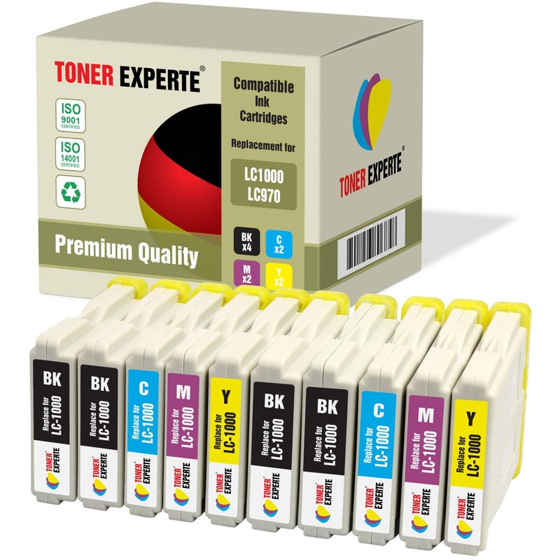 TONER EXPERTE LC1000 10 XL Printer Cartridges Compatible with DCP-130C