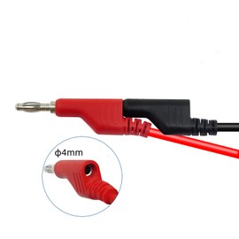 Aofan Multimeter Test Leads 4 mm Multimeter Banana Plug to Alligator Clip Test Cable 5A 500V 1M (5 Colours) Pack of 5