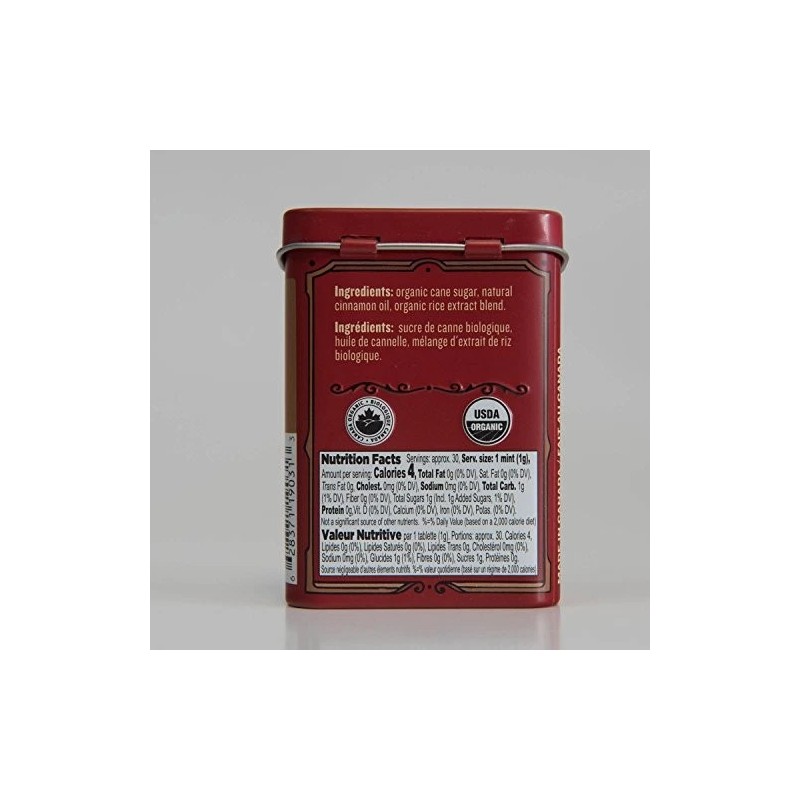 Clawhammer Organic Hot Cinnamon Breath Mints 30 Count Pack of