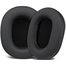 SOULWIT Mesh Fabric Earpads Replacement for Turtle Beach Recon 100/200/200 Gen2/Spark Gaming Headphones, Ear Pads Cushions with Softer Protein Leather, High-Density Foam - Black