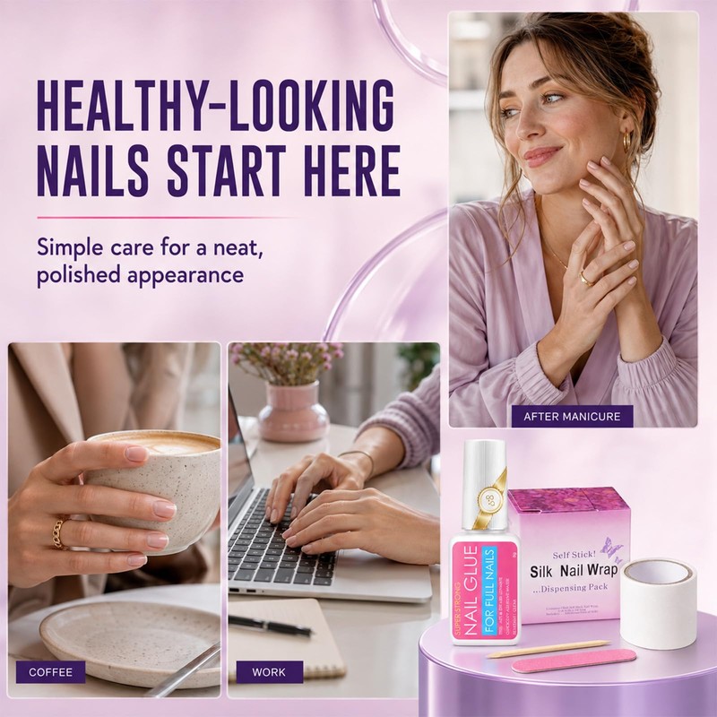 Broken Nail Repair Kit for Cracked, Split and Torn Fingernails