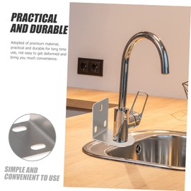 Angoily 1 Set Faucet Bracket Faucet Mounting Bracket L Bracket Faucet Wrench Sink Faucet Sink Holder Faucet Hanging Plate Wall Mounts Water Purifier Water Filter Stainless Steel
