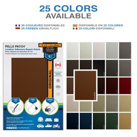 Pelle Patch - Vinyl Leather Repair Kit - 25 Colors Available - Original 5x8 - Tan