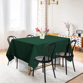 PiccoCasa Tablecloth Rectangle Wrinkle and Water Resistant, Table Cloth Wipe Clean for Kitchen Dining Wedding Party Dinner - Polyester Outdoor Table Cover Green 60"x104"/ 152x164cm
