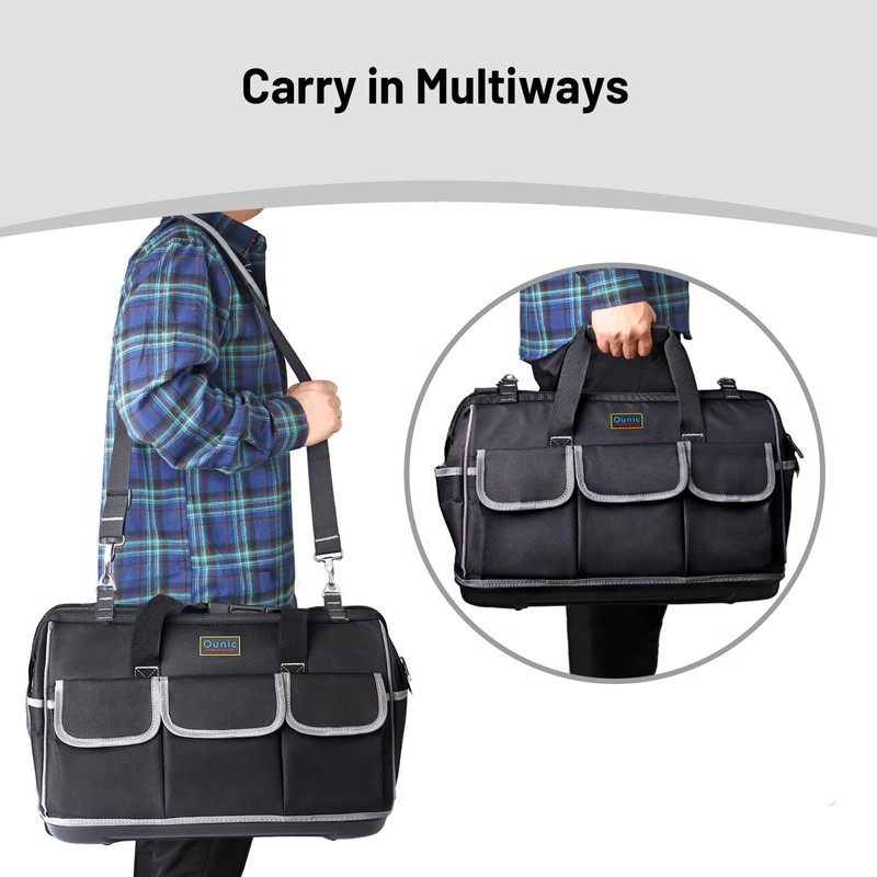 Tool Bag, Ounic 20 Inch Large Tool Bag With Wide