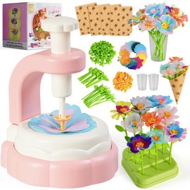 Fabric Flower Bouquets Toys, Craft Kits Toys for Kids, DIY Flower Market Toy, Build Flowers Bouquet, Arts & Crafts for 4 5 6 7 8 Year Toddler Girl, Creative Play Preschool Education Activity Gifts