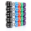 H&S 30x Dice 6 Sided 16mm 6 Colours Spot Dice
