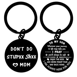 To My Son Keychain from Mom and Son Birthday Gifts for Men I Love You Gifts for Son Keychains Gifts for Son Mother and Son Gifts Key chain for Son High School College Graduation Gifts for Son