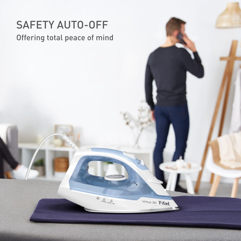 T-Fal Virtuo Steam Iron for Clothes Garment Steamer, Burst of