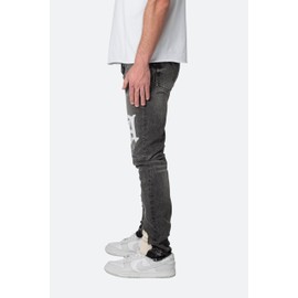 mnml Men's D198 War Straight Denim, Black/White