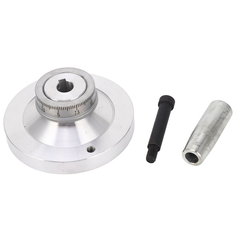 Lathe Handwheel 80mm Aluminum Alloy Hand Wheel with Crank Handle