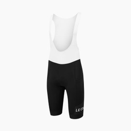 LE COL Men's Sport Cargo Bib Shorts | Padded Chamois Cycling Shorts with Gel Inserts | XS - 3XL (US, Alpha, Large, Regular, Regular, Black/White 2)