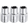 HARFINGTON 3pcs 6-Point Socket 1/2" Drive by 1/2" SAE 1.5"