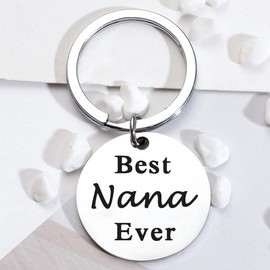 Grandmom Nanny Grandmother Birthday Gift from Grandson Granddaughter - Best Nana Ever for Christmas, Xmas - Keychain Gift Ideas