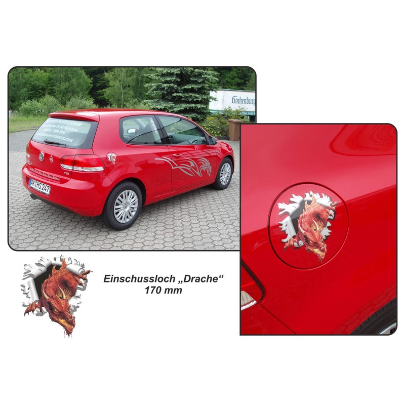 Bullet Hole Sticker Cobra 175mm