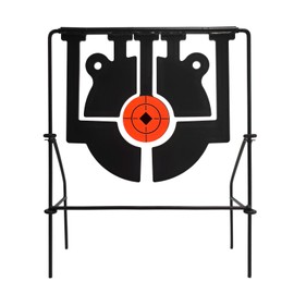 Atflbox 5 in 1 Rimfire Resetting Target, Heavy Metal Spinning Airgun Rifles and Handguns Shooting Target for Outdoor and Backyard, Rated for .22 .25 .30 Caliber
