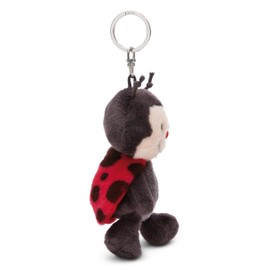 NICI 49866 Key Ring Ladybird 10 cm Black Sustainable Companion Cuddly Toy Pendant with Key Ring for Lanyard, Key Ring and Key Holder