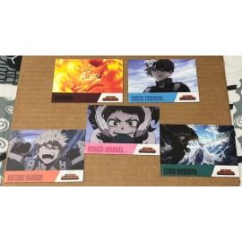 Bandai MY HERO ACADEMIA PROMO CARD SET of 5 Character Cards Midoriya Bakugo AnimeNYC