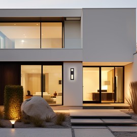 LamQee 14" Modern Outdoor Wall Lights, 3000K 1000LM Integrated LED Exterior Lighting Fixtures with Rectangle Frame, Matte Black Linear Outside Sconce Wall Mount for House Front Porch Patio Garage Door