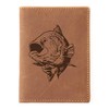 Green Burry Vintage Men's Brown Leather ID folder ID card