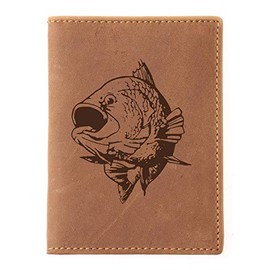 Green Burry Vintage Men's Brown Leather ID folder ID card case 12X9X1 cm