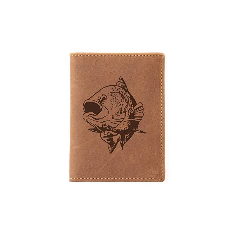 Green Burry Vintage Men's Brown Leather ID folder ID card