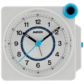 Seiko Clock NR448W Table Clock, Alarm Clock, Analog, Loud Volume, Pixis RAIDEN, Body Size: 3.4 x 3.6 x 2.4 inches (8.7 x 9.2 x 6 cm)