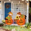 Fall Scarecrow Yard Stake Pumpkin Porch Sign with Stakes Thanksgiving