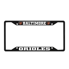 Fan Mats 31298: Baltimore Orioles Metal License Plate Frame Black Finish