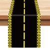 6Pcs Road Table Runner Plastic Disposable Checkered Race Car Table
