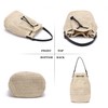 EVEOUT Straw Bucket Bag for Women Summer Woven Beach Bag