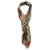 TigerTie Scarf in Brown/Grey/Red/Orange/Beige Patterned Size 180 x 50 cm